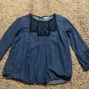 jean long sleeve shirt